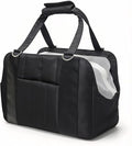 Dog Purse Carrier for Small Dogs, Small Cat Purse Carrier Soft with Large Pocket, Portable Pet Carrier Tote Bag with Safe Leash (Black)