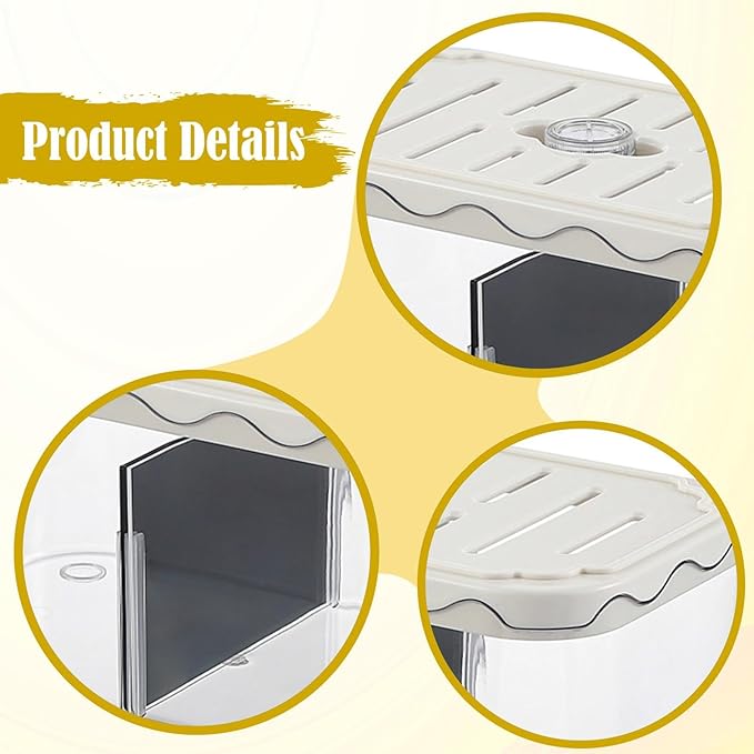 Small Fish Tank Aquarium Breeding Box Table Centerpieces Box Acclimation Hatchery for Fishes, White