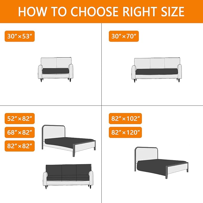 hyha Waterproof Dog Blanket, Soft Pet Bed Blankets, Waterproof Sofa Couch Cover for Dogs Washable, Reversible Pet Couch Covers for Sofa Furniture (30x90 Inch, Grey/Dark Grey)