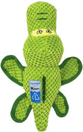 Spunky pup Clean Earth Plush Dog Toy with Squeaker - Recycled, Eco-Friendly, Floats for Beach, Lake, Pool - Gator