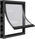 CEESC Dog Door with Soft Transparent Magnetic Flap and Snap-in Closing Panel, Premium PVC Plastic Doggie Door for Small Dog and Cat(M,Black)