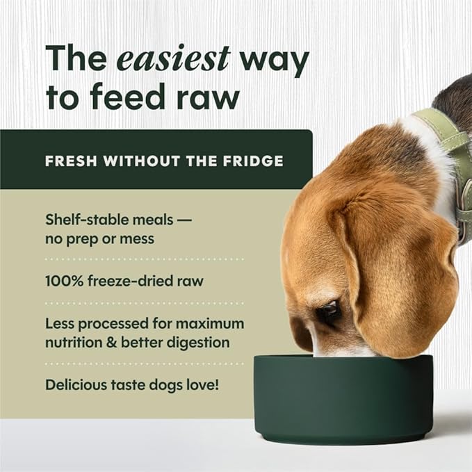 Instinct Freeze-Dried Meals, FreshDried Bites, Natural Dog Food, Grain-Free - Grass-Fed Beef, 25 oz. Bag