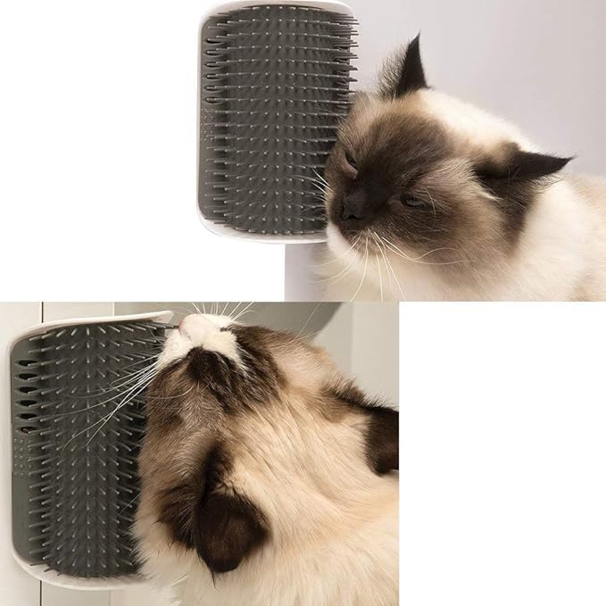 3.0 Softer Cat Self Groomer with Catnip, Dog Cat Corner Groomer,Wall Corner Scratcher Comb,Grooming Massage Brush, Perfect Scratch Massager Tool for Long & Short Fur Kitten/Puppy (2 Pack)