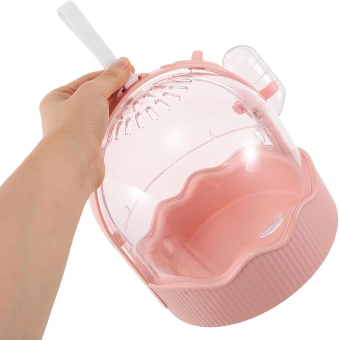 MERRYHAPY Parrot Travel Cage Outdoor Portable Bird Carrier with Large Ventilated Space Lightweight Breathable Travel Cage for Small to Medium Birds Pink