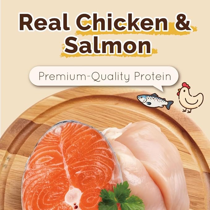Gootoe Dog Treats, All Natural, Low Fat, Premium Training Chews, Healthy & Easily Digestible, Treat and Train, Chicken Breast Wrapped Salmon Sticks, 1.5lb