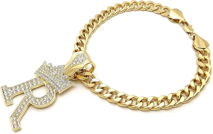 Initial Letter Cuban Chain Dog Chain Pet Chain Pet, Cat, Puppy Necklace (R, 26")