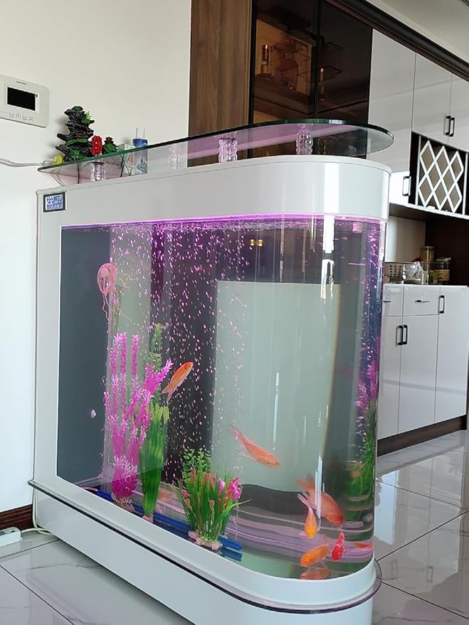 Rectangular White Large Fish Tank Deluxe Version 126 Gallon