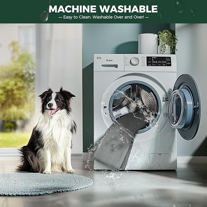 FXW Washable Pee Pads for Dogs, Puppy Pads with Super Absorbent, Specifically Designed for FXW Rollick/Homeplus 24inch 6 Panels Dog Playpen, 39" x 63" Rectangle, Gray, 1 Pack