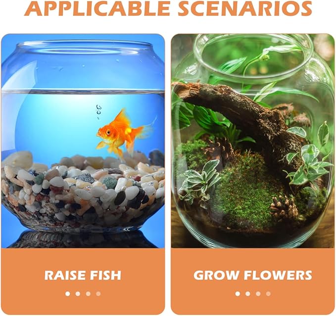 Desktop Fish Tank Clear Plastic Fish Bowl Small Household Tank 5.90X5.90X5.11In Office Desk Aquarium Decor