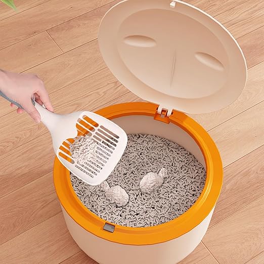 Diydeg Cat Litter Trash Can, Enclosed Design Cat Waste Trash Can with Press Type Lid, Multipurpose Dog Poop Pet Garbage Disposal Diaper Waste Station for Cats, Dogs, Rabbits