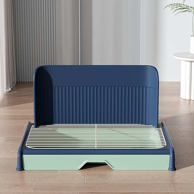Upgrade Dog Potty Tray with High Wall,23.62"X18.5"Pee Pad Holder,Litter Box for Pet,Mesh Training Holder for Puppy and Small Size Dog,Housebreaking Supplies, Pet Products (Green)