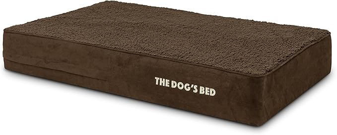 The Dog’s Bed Orthopedic Memory Foam Dog Bed Mattress, Plush Fabric, Brown Plush, Large, 6-Inch
