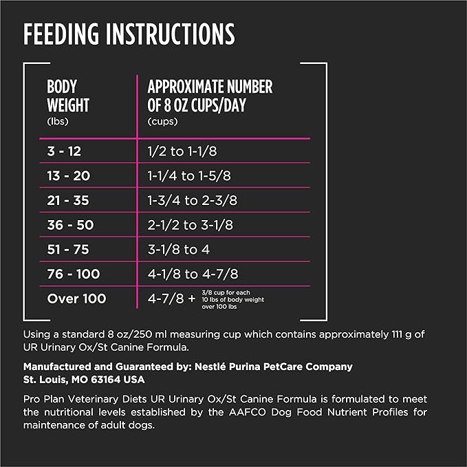Purina Pro Plan Veterinary Diets UR Urinary Ox/St Canine Formula Dog Food Dry Kibble - 6 lb. Bag