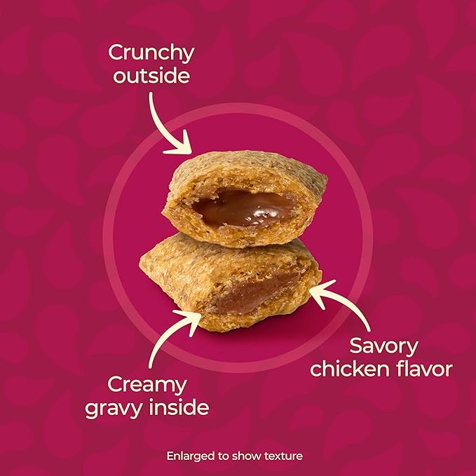 Meow Mix Gravy Bursts Chicken Flavored Cat Treats, 2.7 Oz. Bag (Pack of 5)