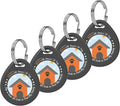 4 Pack Personalized Cat Tags,QR Code Pet ID Tags with Online Profile systerm,Editable Any Names and Phone numbles,4*Black,S
