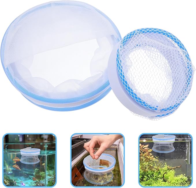 Aquarium Breeding Box Fish Tank Isolation Chamber Floating Nylon Mesh Hatchery for Guppy Fry Spawning and Shrimp Nursery