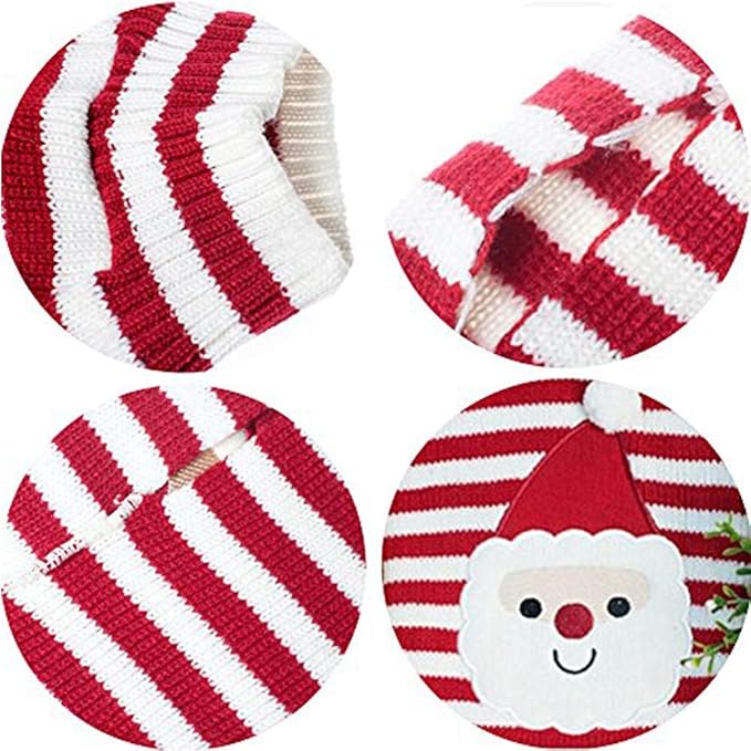 Cat Sweater Christmas Santa Claus Pet Cat Winter Knitwear Warm Clothes Medium
