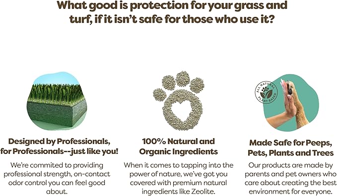 Zeofill Backyard Deodorizer – Eliminates Pet Urine Odors on Potty Patches, Artificial Turf, Grass, Lawns, Patios, Concrete & Playgrounds | Dog, Cat Litter Box Odor Eliminator & Freshener | 8 lbs.