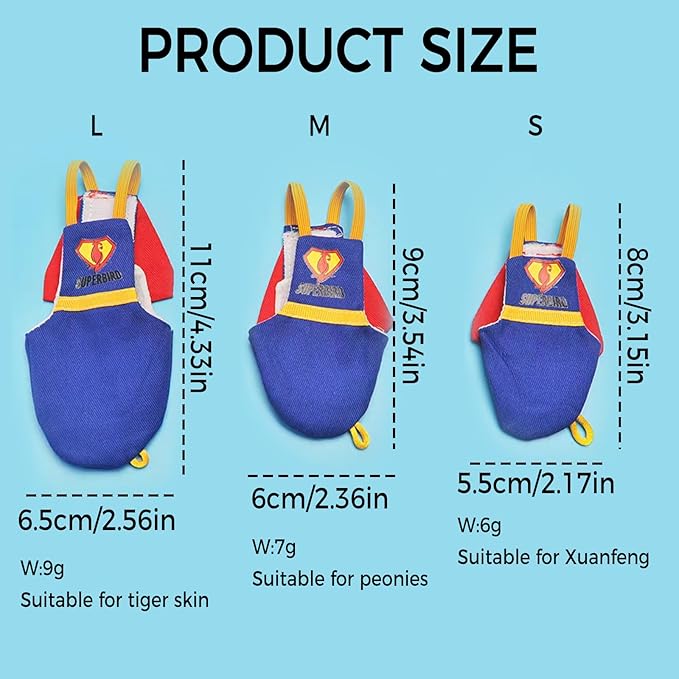 Bird Diaper Cockatiel Clothes Flight Suite, Reusable Parrot Nappy with Waterproof Inner Layer (YELLOE-L)
