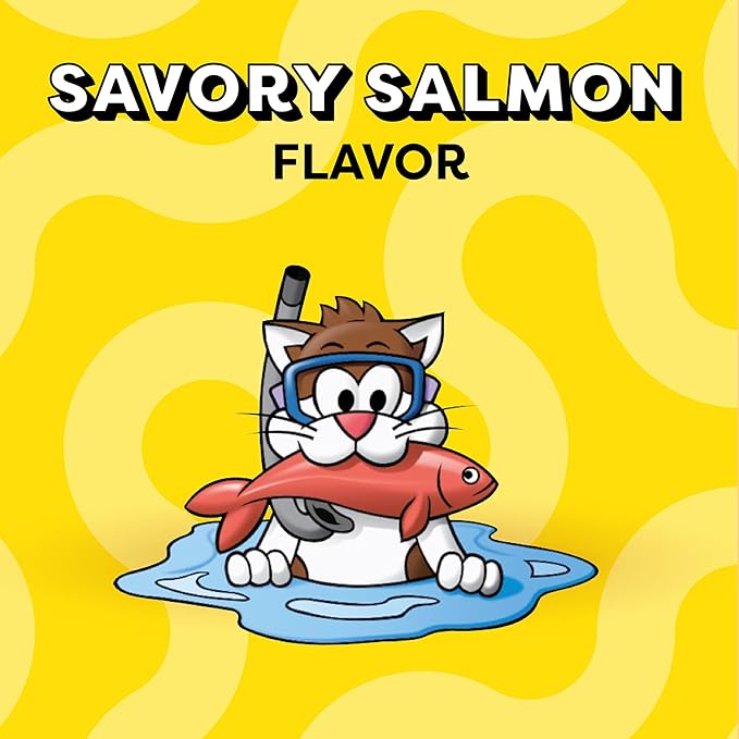 Temptations Cat Treats Classic Crunchy and Soft Cat Treats, Savory Salmon Flavor, 6.3 oz. Pouch (Pack of 10)
