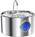Cat Water Fountain Stainless Steel: 108oz/3.2L Cat Fountain for Drinking - Pet Water Fountains for Cats Indoor - Dog Water Bowl Dispenser - Pets Feeding & Watering Supplies - Automatic Water Dispenser