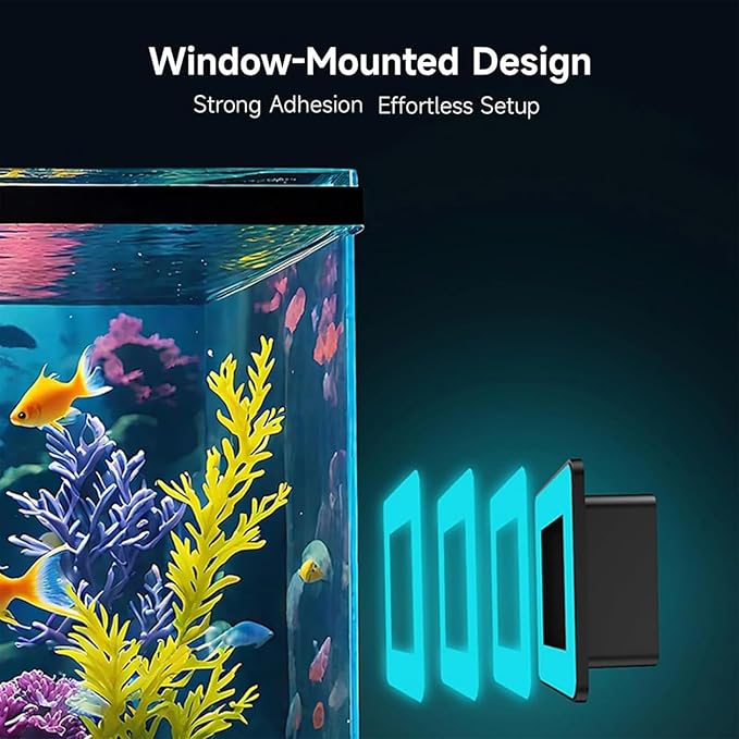 2K HD Aquarium & Terrarium WiFi Pet Camera, Aquarium Camera, 140° Wide-Angle Anti-Glare & Anti-Reflection, AI Motion Detection, AI-Powered Detection, Two-Way Audio for Fish Reptiles (Black+128G)