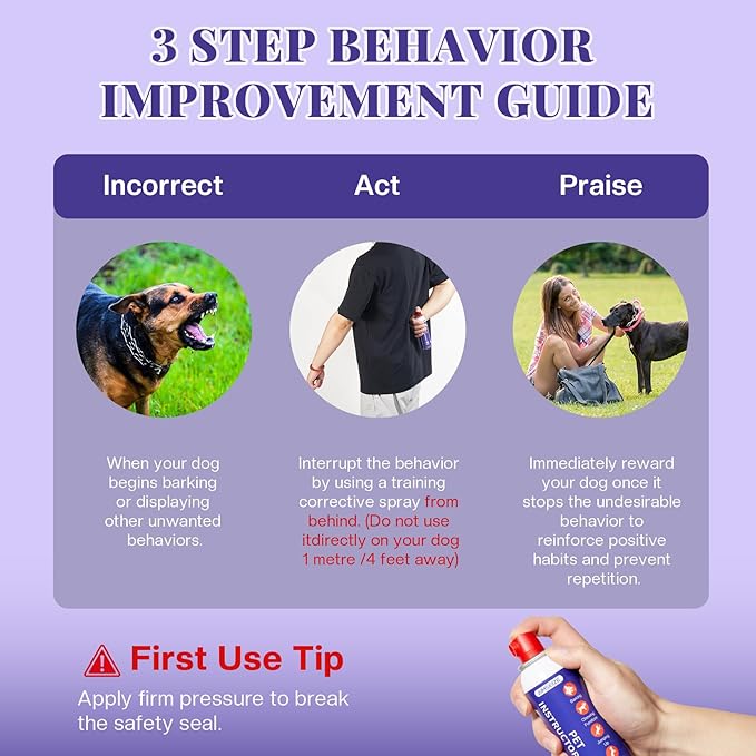 Dog Corrector Spray for Training: 90mL 2 Pack Air Sound Deterrent to Stop Barking & Jumping, Not Bitter Apple Spray - Behavior Tool for Pet Owners