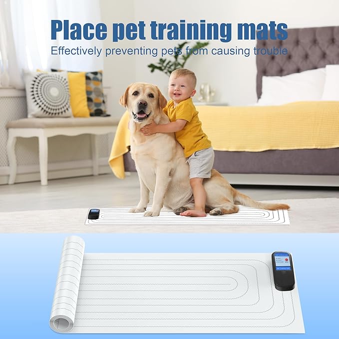 cat and Dog Feces pad -3 Modes, pet Training pad, Shock-Absorbing pad, can Keep Pets Away from Furniture, countertops, and Sofas - Indoor Animal Deterrent pad (30x16)