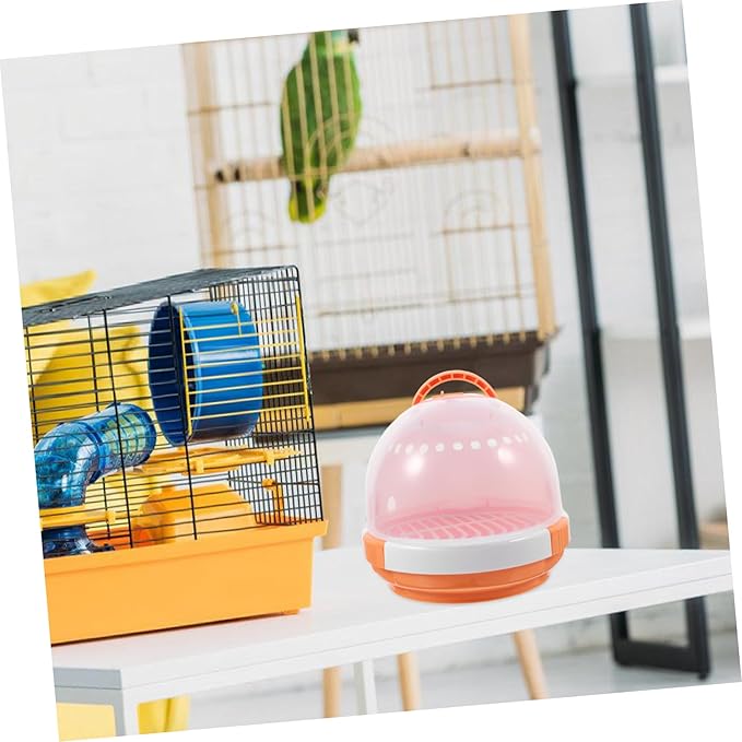 Happyyami Bird Portable Travel Cage Small Bird Carrier Parrot Cage Comfortable Handle for Outdoor Trips Hiking Camping