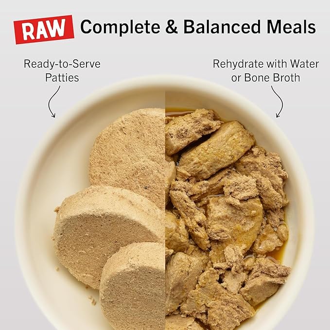 Stella & Chewy's Freeze-Dried Raw Dinner Patties - Beef Recipe - High Protein Grain-Free Puppy & Dog Food - Perfect for Picky Eaters - 25 oz,(Pack of 2)