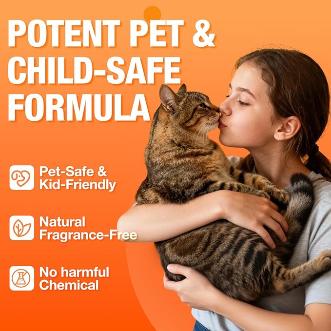 Pet Odor Eliminator, Odor Remover and Pet Spray Fragrance Free Colorless 16.9oz Spray, Safe Highly Effective Carpet and Cat Litter Deodorizer for Dogs and Cats(16.9Fl Oz (Pack of 2))