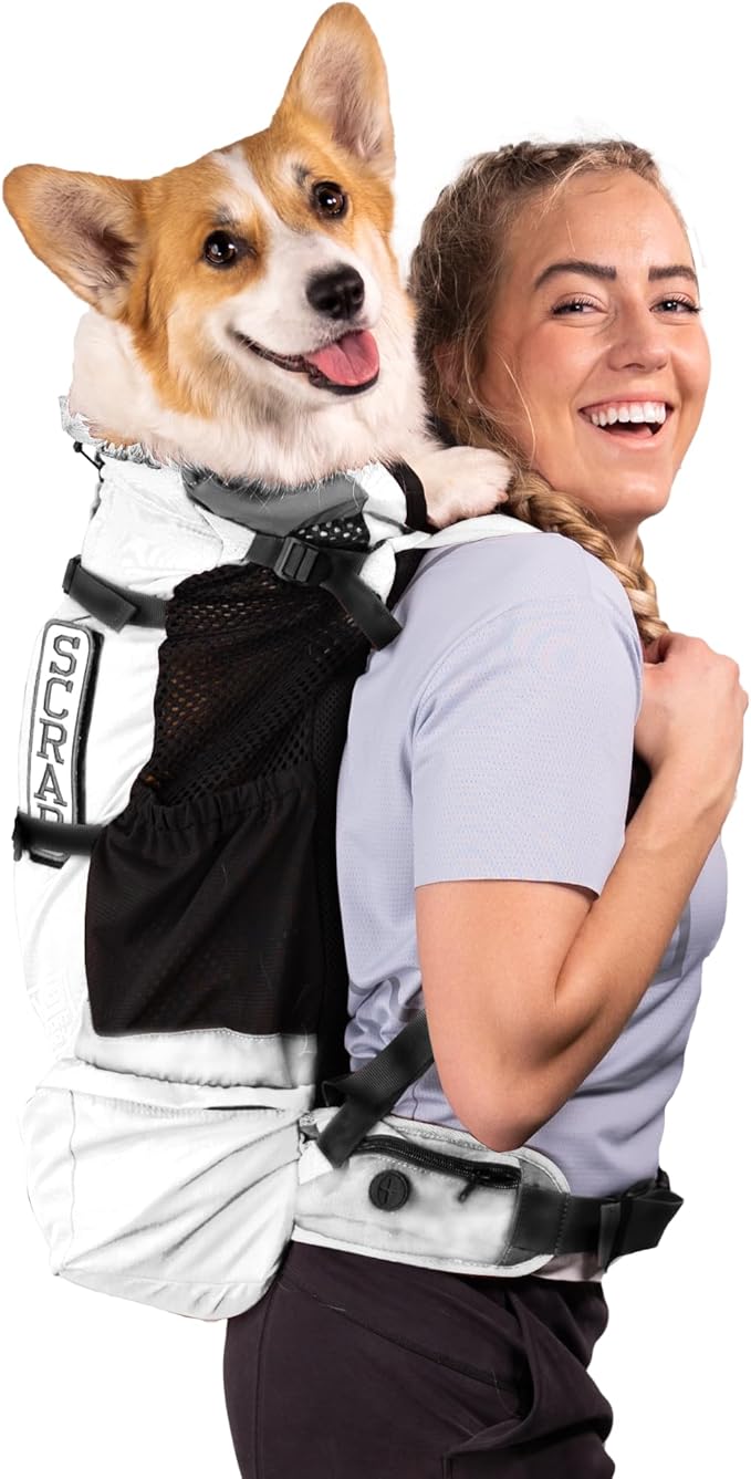 K9 Sport Sack Knavigate - Large, Lunar Rock - Ideal for Dogs with 20-22” Back Length - Adjustable, Backpack-Style Carrier with Internal Frame & Padded Hip Belt