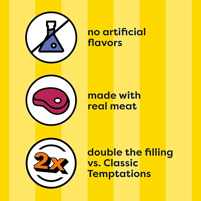 Temptations Tender Fills Crunchy and Soft Adult Cat Treats,Roasted Chicken Flavor,11.6 oz. Pouch,(Pack of 2)