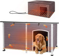 GUTINNEEN 59" Extra Large Heated Outdoor Dog House for Large Dogs Insulated, Thermostat-Controlled Heating with Full 6-Sided Insulation, Metal Frame, Spacious, Cozy, and Safe Winter Shelter (Grey)