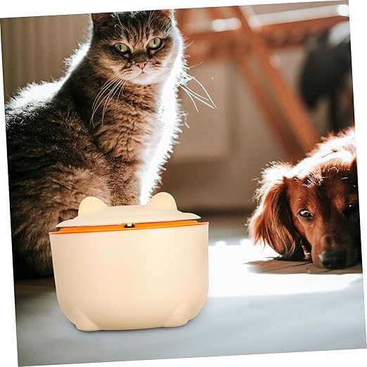 Happyyami 1set Sealed Cat Litter Trash Can Lid Waste Bags Included Easy to Maintain Pet Waste Container Odor Prevention Design for Home Use