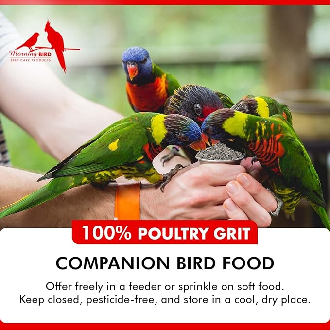Morning Bird Poultry Grit for Birds 1.5 lbs - Mineral-Rich Supplement for Digestion & Calcium Support - Natural Poultry Feed Additive and Chicken Grit for Healthy Birds