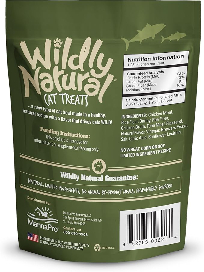Wildly Natural Cat Treats, Tuna Flavor, 2.5 oz (Pack of 2)