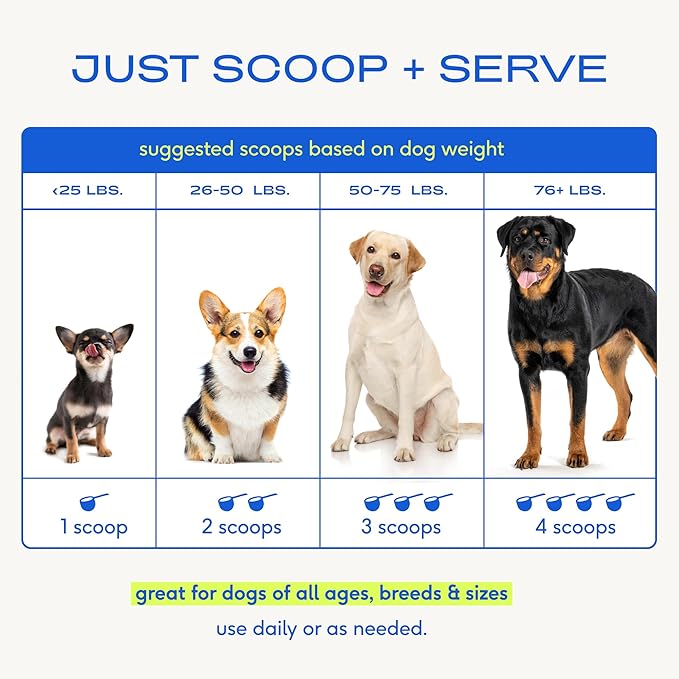 Native Pet Dog Vitamins & Supplements - 11-in-1 Multivitamin Powder for Dogs Food Topper - Collagen, Glucosamine, Probiotics, Omega & More- Supports Healthy Gut, Mobility & Overall Health -30 Scoops