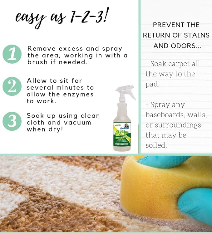 Gone For Good - Professional Enzymatic Stain & Odor Remover - Remove Pet Urine + Prevent Repeat Habits | Concentrated, All Natural, Pet Safe, Indoor/Outdoor, For Hard & Soft Surfaces - 1 Gallon