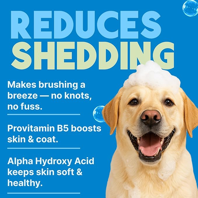TropiClean Deshedding Dog Shampoo, Professional Dog Shampoo, Fast-Acting Shedding Control, Puppy Safe, Made in USA, Lime & Coconut Scent, 1 Gallon