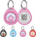 1 Pack Personalized Dog Tags,QR Code Pet ID Tags with Online Profile systerm,Editable Any Names and Phone numbles,Pink,L