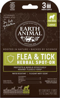 Earth Animal Apothecary Natural Flea & Tick - Herbal Spot-On for Large Dogs - 3 Applications (3 Month Supply)