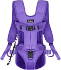 PetBonus Pet Front Dog Carrier Backpacks, Adjustable Pet Backpack, Legs Out Easy-fit Puppy Chest Carrier for Medium Small Dogs, Hands Free for Hiking, Cycling (Purple, S)