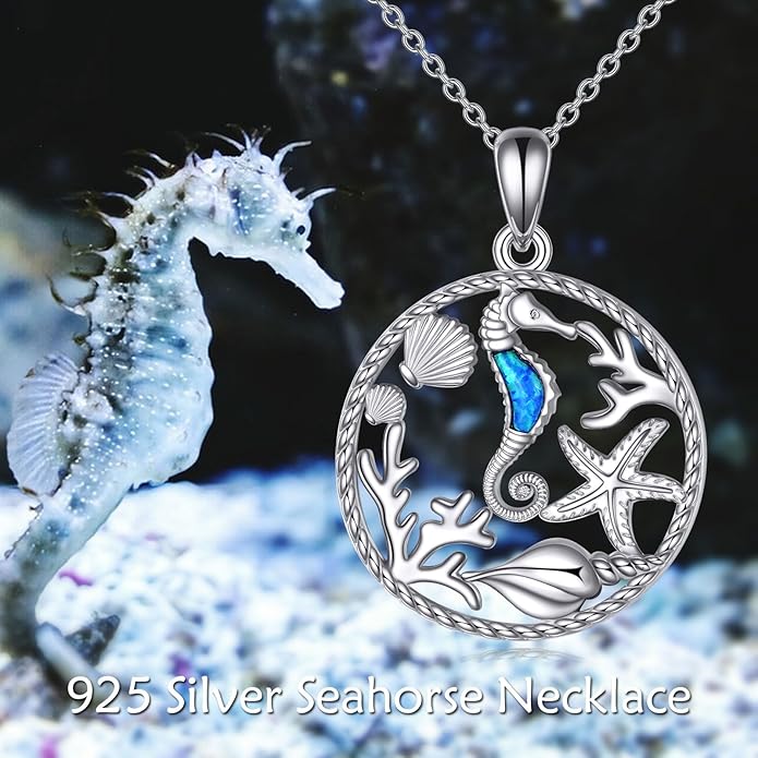 KZX Cat/Dog/Phoenix/Eagle/Whale/Shark/Puffin/Starfish/Chicken/Butterfly/Owl/Bee/Frog/Seahorse Necklace Sterling Silver Animal Pendant Jewelry Gift for Women