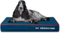 The Dog’s Bed Orthopedic Memory Foam Dog Bed Mattress, Oxford Fabric, Blue with Red Trim, Medium, 4-Inch