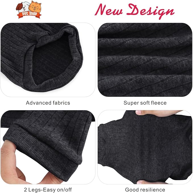 Idepet Sphynx Hairless Cats Sweater Shirt Kitten Soft Puppy Clothes Pullover Cute Cat Pajamas Jumpsuit Cotton Apparel Pet Winter Turtleneck for Cats and Teacup Chihuahua Small Dogs(Black,L)