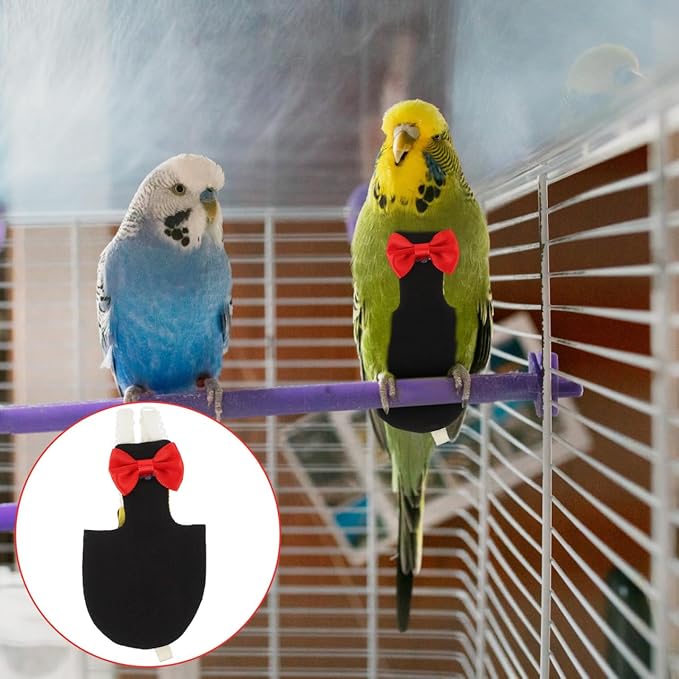 POPETPOP Flying Bird Harness Clothes - Reusable Nappies, Parrot Flight Suit, Washable Diaper, Cotton Pet Xuan Feng