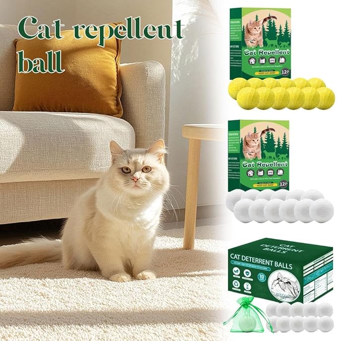 10/12 Pack Dog Deterrent, Cat Repellent Spray, Safe and Effective Formula, for Indoor Outdoor Use, Protects Gardens Furniture from Scratching Digging, Pet and Plant Friendly. (White 10pcs)