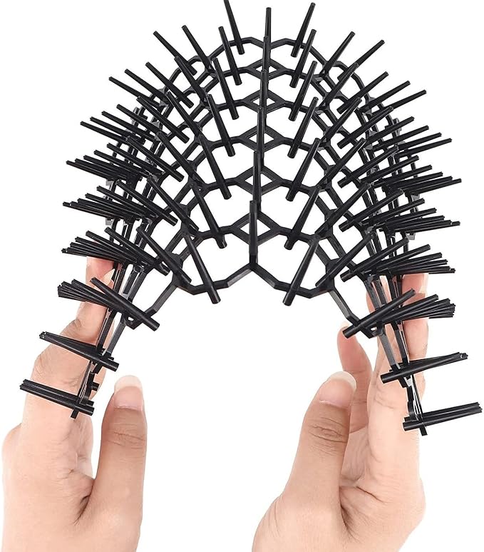 PerGar 12Pcs Cat Deterrent Mat, Cat Scat Mat with Spikes, Scat Mat for Cats, Outdoor Cat Deterrent Mat with Spikes, Anti Cats Network Cat Spikes for Outdoor Garden Fence Animal Barrier