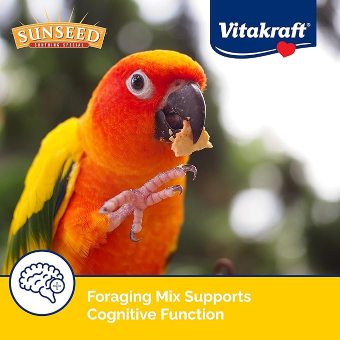 Sunseed Vita Prima Conure Food – Nutrient-Rich Blend with Fruits, Vegetables & Seeds Supports Healthy Feathers, Eyes & Active Energy – 3 lb Bag